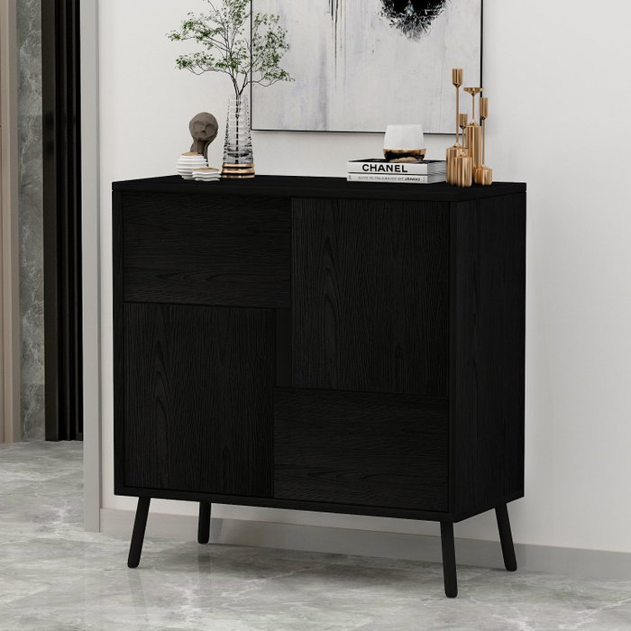 Hanah Home Darien - Black Wood